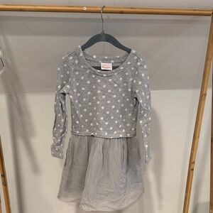 Hanna Andersson Gray and White Polka Dot Tulle Dress